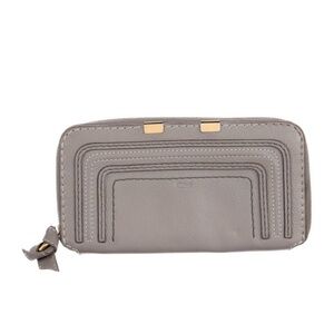 Chloe Marcie Wallet in Cashmere Grey size- calfskin leather